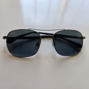 Ray-Ban Gunmetal Frame Sunglasses Blue Lens